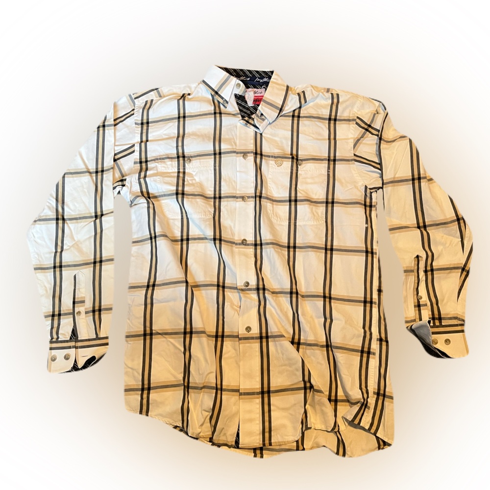Wrangler George Strait Large Multi Color Plaid Western Shirt